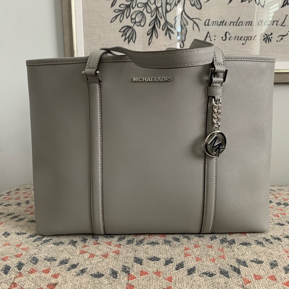 MICHAEL Michael Kors Handbags - Genuine Bag/Tote Ash Grey 16x11x6 Pristine